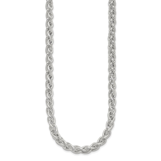 Sterling Silver Polished Spiga Necklace