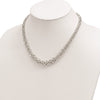 Sterling Silver Polished Byzantine Graduated Link Necklace