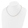 Sterling Silver Polished Fancy Link Necklace