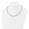 Sterling Silver Polished Fancy Link 18in Necklace