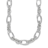 Sterling Silver Polished Fancy Link 18in Necklace