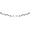 Sterling Silver Rhodium-plated Polished CZ Fancy Link w/3 in ext. Necklace