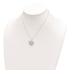 Sterling Silver & Rose-tone Polished Moveable Heart Necklace