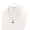 Affordable Expressions Sterling Silver Gold-tone Polished Replica Phaistos Coin Pendant 16 Inch Necklace with 2 inch Extension