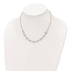 Sterling Silver Rhodium-plated Polished Blue Topaz w/2 in ext. Necklace