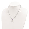 Sterling Silver Rhod-plated 3.68Amethyst/MOP w/2 in ext. Necklace