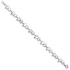 Sterling Silver Rhodium-plated Mother of Pearl Cat Link Bracelet