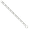 Sterling Silver Polished Double Link 8in Charm Bracelet