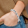 Sterling Silver Rhodium-plated Hollow Link 7.5in w/.5in Ext Bracelet