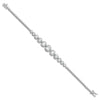 Sterling Silver Rhodium-plated Polished Graduated CZ Bracelet