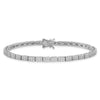 Sterling Silver Rhodium-plated Micro Pave CZ 7.5in Bracelet