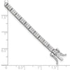 Sterling Silver Rhodium-plated Micro Pave CZ 7.5in Bracelet