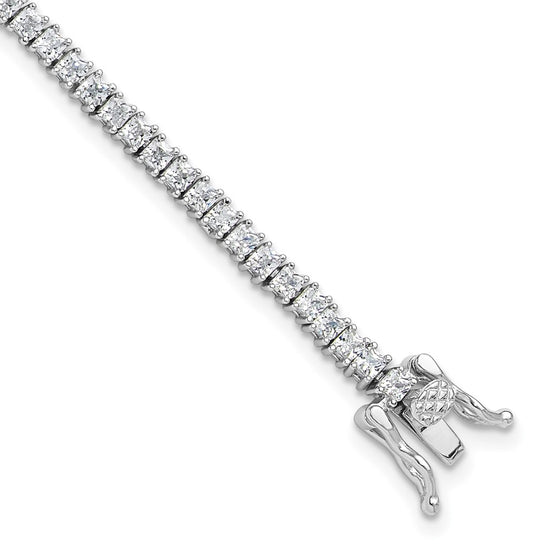 CZ 3mm Princess Tennis Bracelets