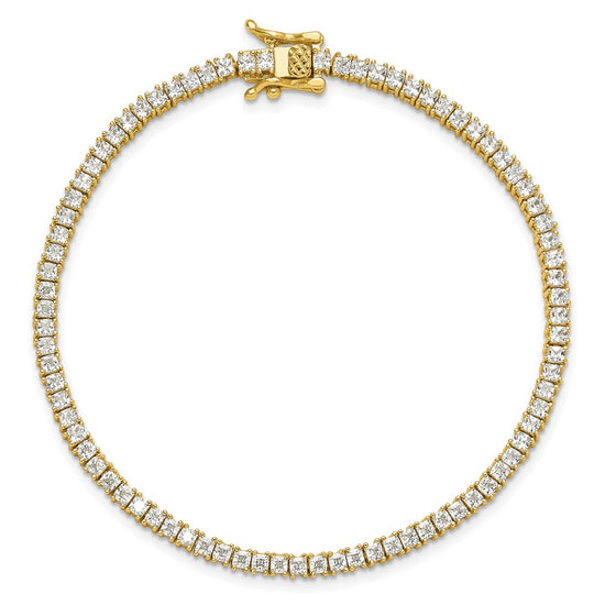 CZ 3mm Princess Tennis Bracelets