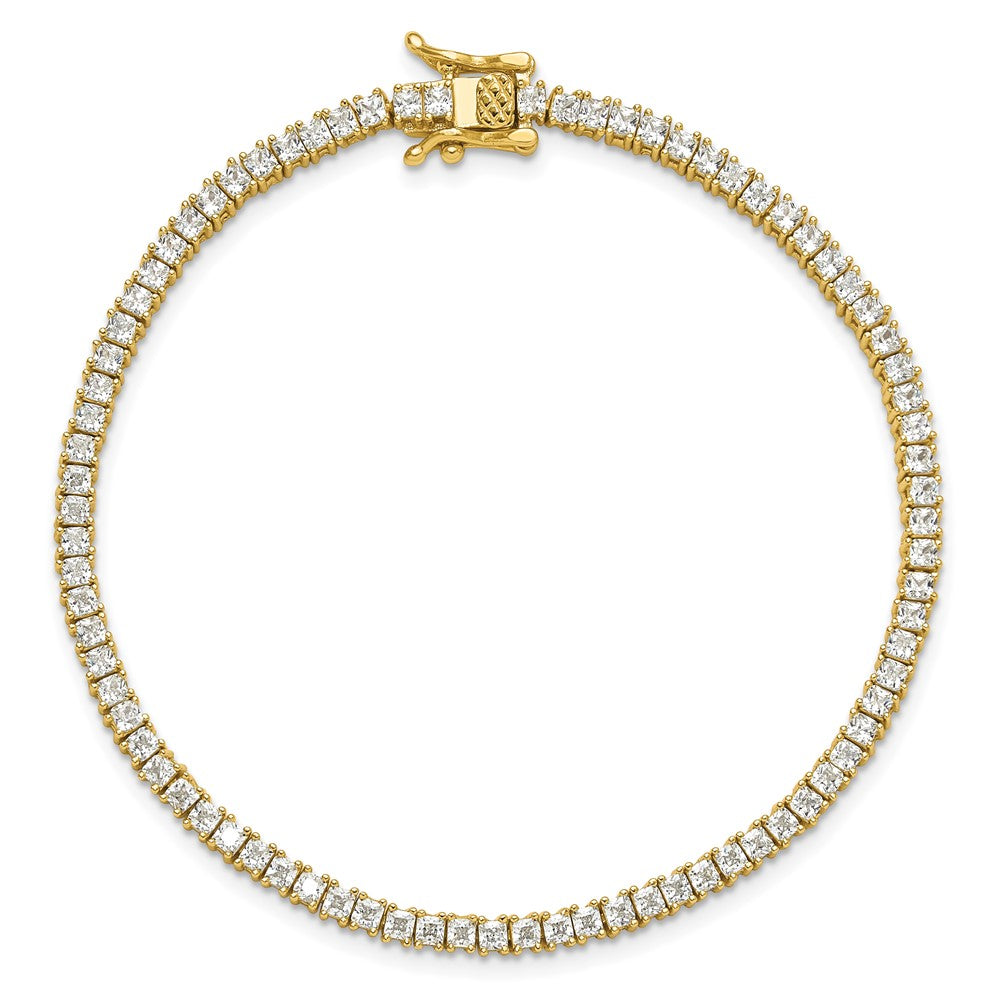 CZ 3mm Princess Tennis Bracelets