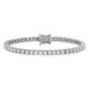 Sterling Silver Rhodium-plated Polished CZ Tennis Bracelet