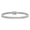 Sterling Silver Rhodium-plated 3.5 mm Round CZ 7.5in Tennis Bracelet