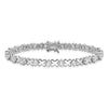 Sterling Silver Rhodium-plated Polished Fancy X's CZ Tennis Bracelet