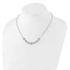 Pure Fire Sterling Silver Rhod-plated Fancy CZ 17in w/2in ext Necklace