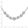 Pure Fire Sterling Silver Rhod-plated Fancy CZ 17in w/2in ext Necklace