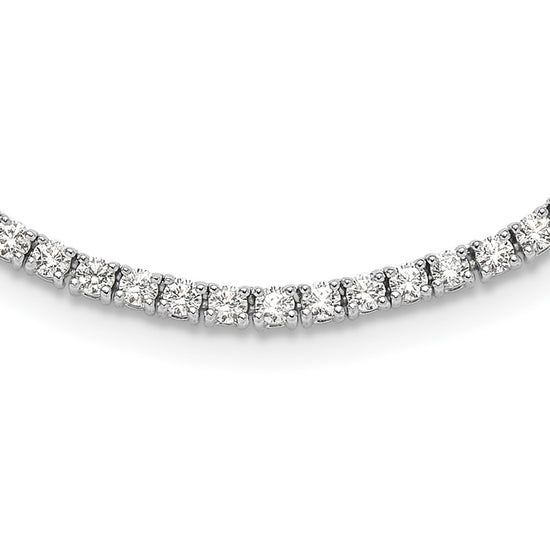 Sterling Silver CZ Tennis Necklace