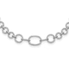 Sterling Silver Rhodium-plated CZ Circle Open Link 16in w/2in ext Necklace