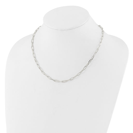 Sterling Silver 4.2mm Paperclip Link w/ 2in ext Necklace