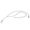 Sterling Silver Rhodium-plated Paperclip Link CZ 16in w/1.75in ext. Necklac