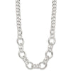 Sterling Silver Polished Fancy Link Necklace