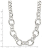 Sterling Silver Polished Fancy Link Necklace