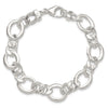 Sterling Silver Polished Flat Fancy Link Bracelet