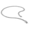 Sterling Silver Rhodium-plated 9mm Monaco Link CZ Clasp 20in Necklace
