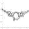 Sterling Silver Rh-plated Polished Panther Round Cubetto Style Necklace