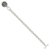 Sterling Silver Oxidized Dangle GUARDIAN ANGEL Toggle Clasp Bracelet