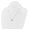 Sterling Silver Rhodium-plated Pave CZ Heart Necklace