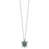 Sterling Silver Rhodium-plated and Black Rhodium CZ Turtle 16 inch with a 2 inch extention Necklace