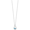 Sterling Silver RH-pl Cr.Opal Wave 16in Necklace w/2in ext/Earring Set