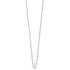 Sterling Silver RH-pl Cr.Opal Oval 16in Necklace w/1.75 ext/Earring Set