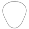 Sterling Silver Rhodium-plated 2mm CZ 16in Tennis Necklace