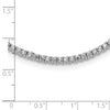 Sterling Silver Rhodium-plated 2mm CZ 16in Tennis Necklace