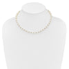 Sterling Silver Rhodium-plated 6-7mm White Round Freshwater Cultured Pearl 16 inch with 2 inch Extension Necklace