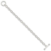 Sterling Silver 7.75inch Polished Fancy Link Toggle Bracelet