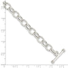 Sterling Silver 7.75inch Polished Fancy Link Toggle Bracelet