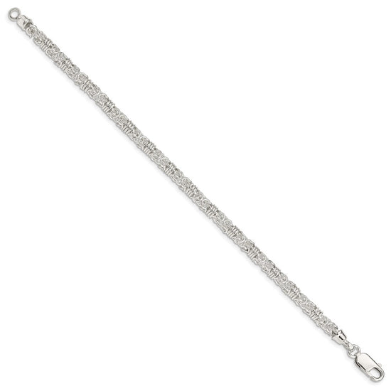 Sterling Silver 7.5inch Polished Fancy Link Bracelet