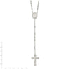Sterling Silver Polished Rosary Necklace