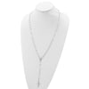 Sterling Silver Polished Rosary 26 inch Necklace