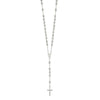 Sterling Silver Polished Rosary Necklace