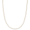 6-7mm White Semi-round Freshwater Cultured Pearl Endless 80 inch Necklace