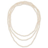 6-7mm White Semi-round Freshwater Cultured Pearl Endless 80 inch Necklace