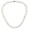 Sterling Silver Rhodium-plated 10-11mm White Coin Freshwater Cultured Pearl 18 inch Necklace